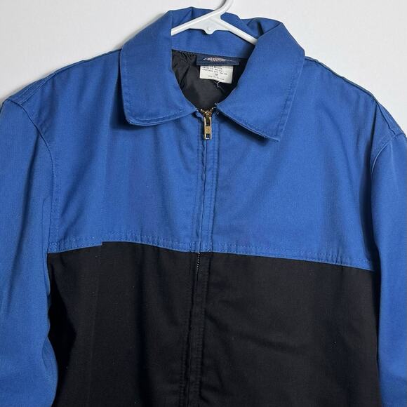 Vintage Dickies Jacket Mens M Blue Black Eisenhower Quilted Bomber Workwear 90s - Picture 4 of 13